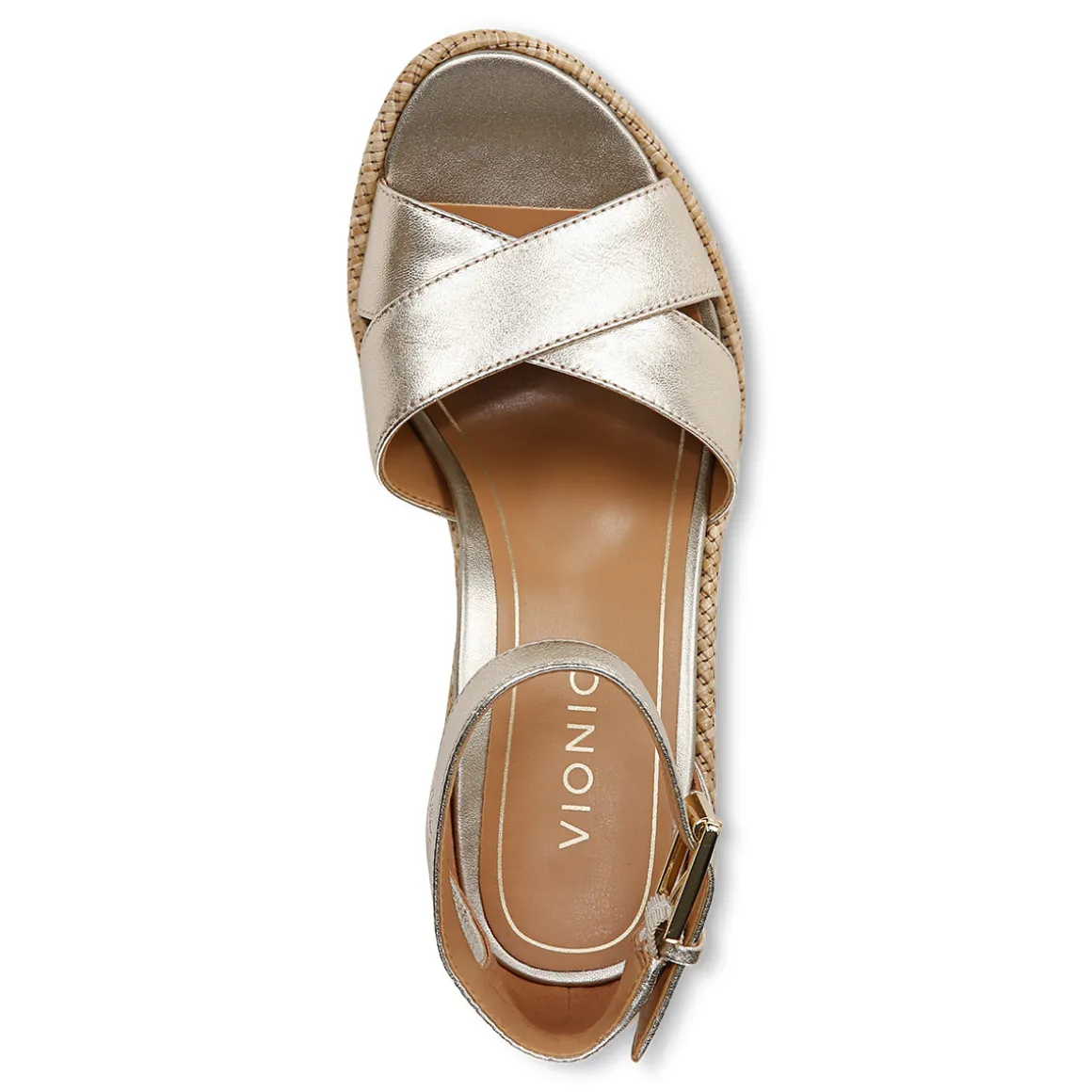 Marina Wedge Sandal Metallic